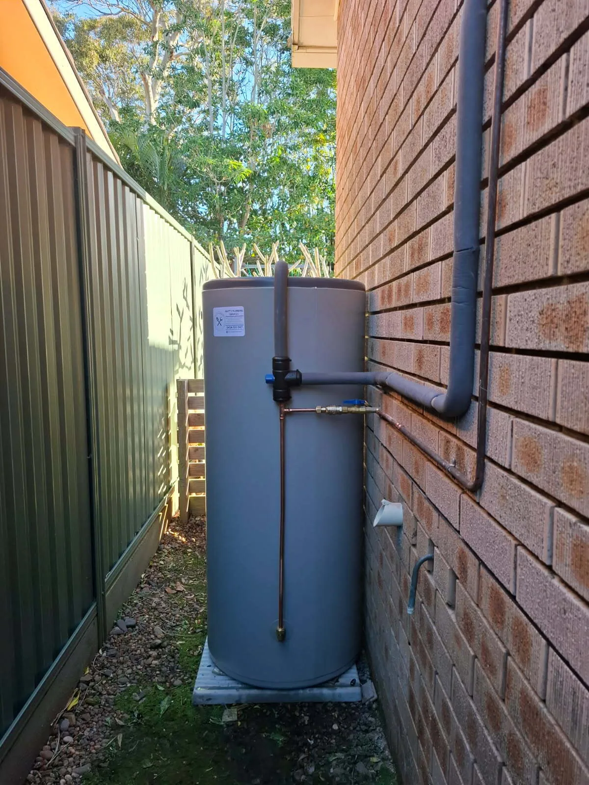 Hot water system installation